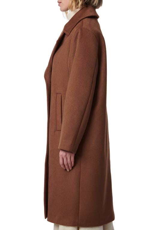 Shop Bernardo Relaxed Double Breasted Coat In Cigar