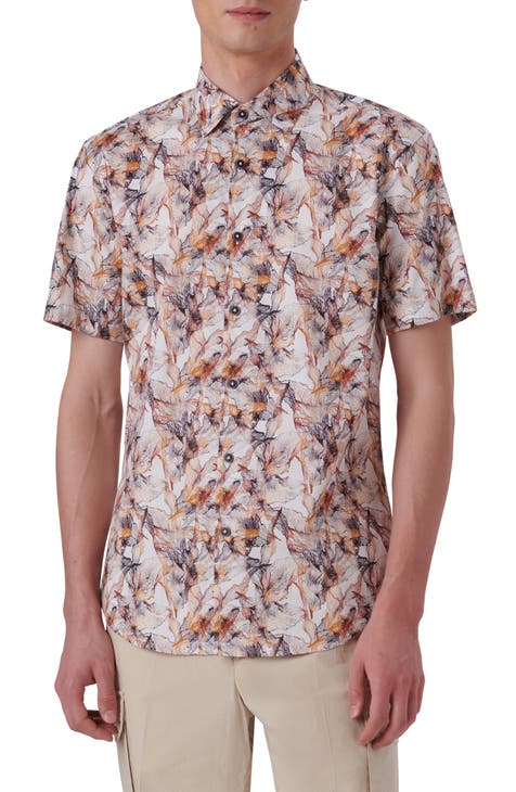 Vineyard Vines Classic Fit Floral Print Short-Sleeve Button-Down Shirt