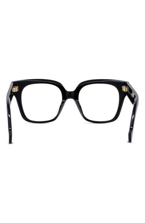 Loewe Anagram 51mm Square Optical Glasses In Shiny Black