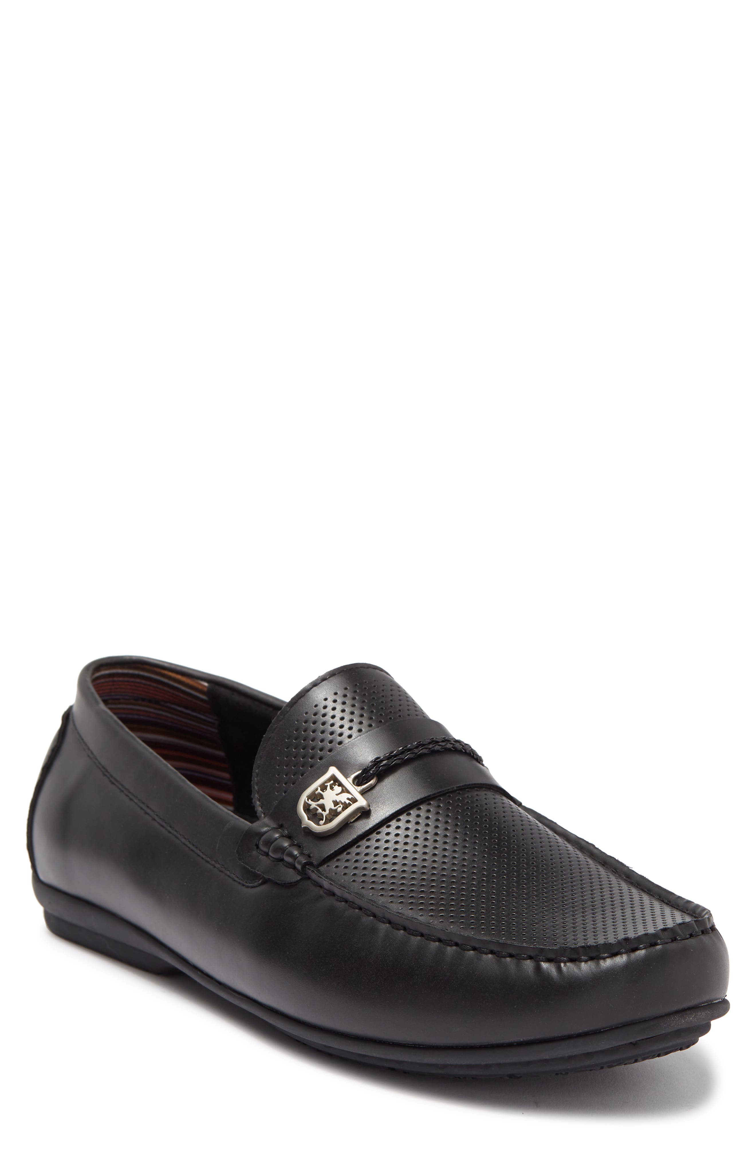 nordstrom mens black loafers