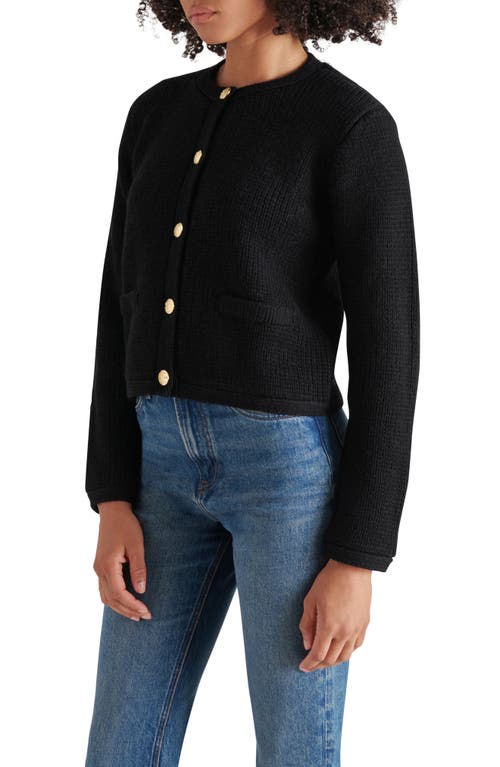 Shop Steve Madden Fantino Cardigan In Black