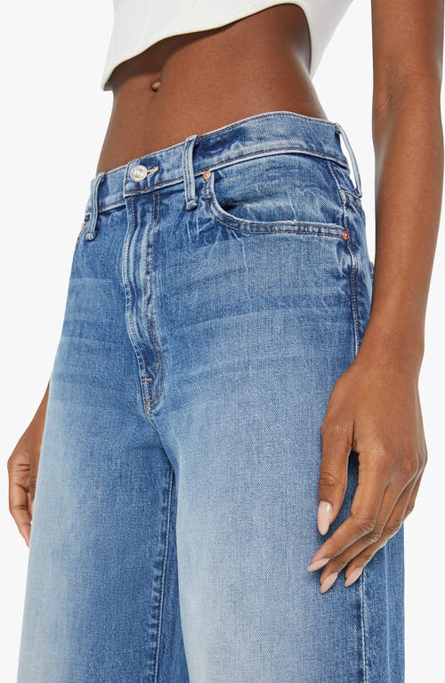 Shop Mother The Ditcher Roller Sneak Wide Leg Jeans In Music Is The Medium