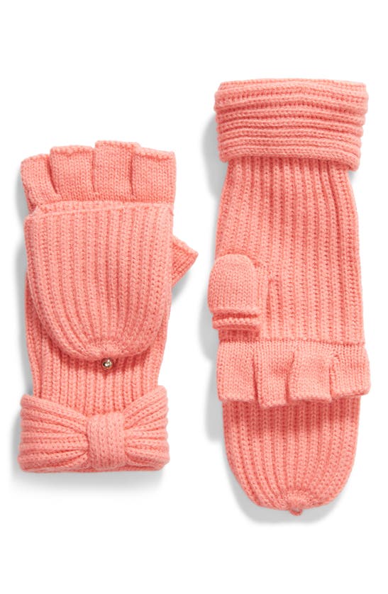 Click to view more detailed imagery on our partner's website Kate Spade Solid Bow Pop Top Gloves In Chilled Apricot
