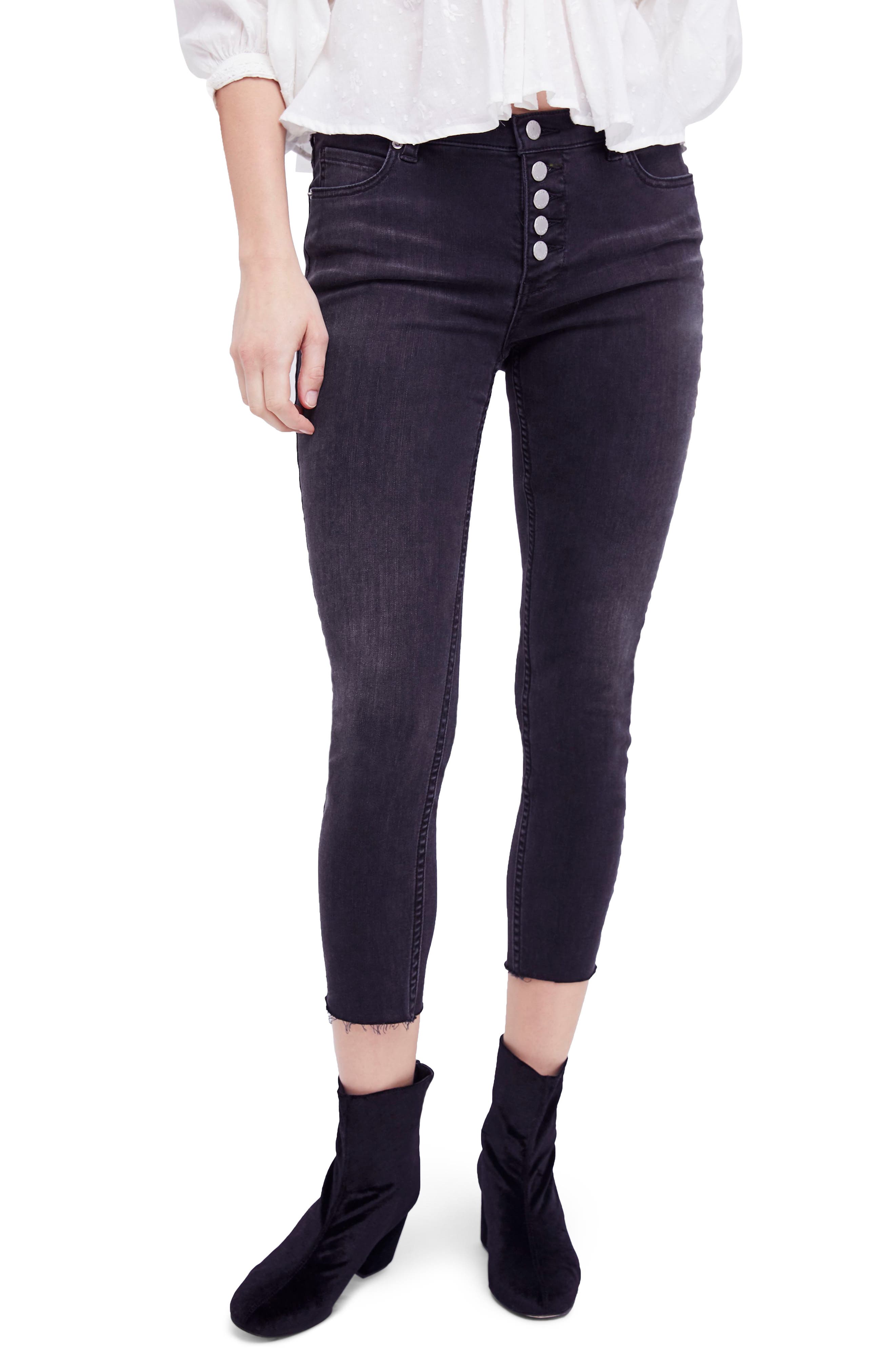 we the free by free people high waist ankle skinny jeans