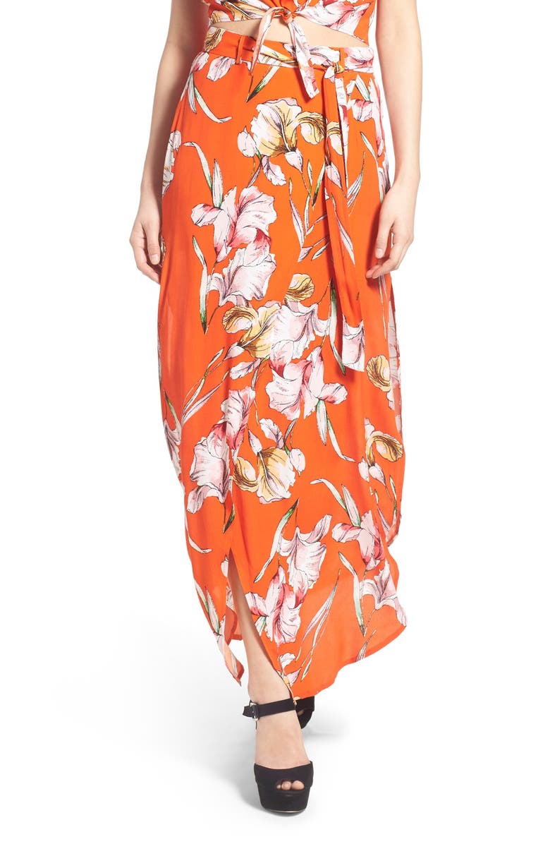 MINKPINK 'Tangerine Dreams' Floral Print Maxi Skirt | Nordstrom