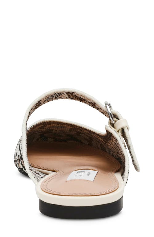 Steven New York Ingrid Mary Jane Mule In White Multi/leopard