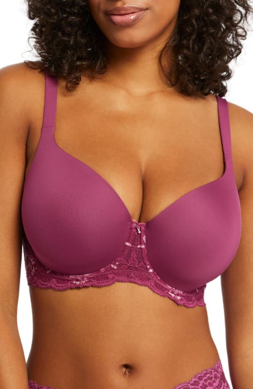 Shop Montelle Intimates Pure Plus Underwire T-shirt Bra In Cranberry/rose