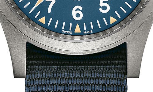 Hamilton Khaki Field Mechanical Nato Strap Watch, 38mm In Blue