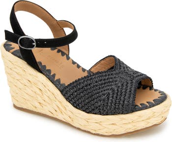 GENTLE SOULS BY KENNETH COLE Nomi Espadrille Ankle Strap Platform Wedge ...