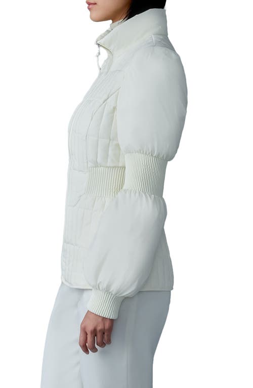 Mackage Felicia Puffer Jacket With Accentuated Sleeves In Cream