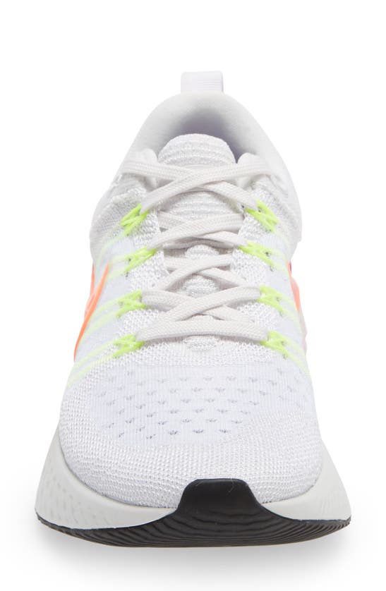 Nike React Infinity Run Flyknit 2 Running Shoe In Platinum / Mango/ Pink