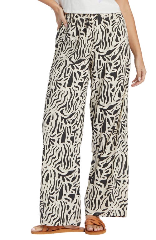 'Billabong Summer Side Collection La Cala Wide Leg Drawstring Pants Black Sands at Nordstrom,