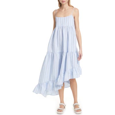 Frame Gemma Asymmetrical Dress, Blue