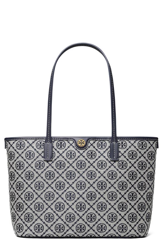 Shop Tory Burch T-monogram Small Zip Tote In Tory Navy