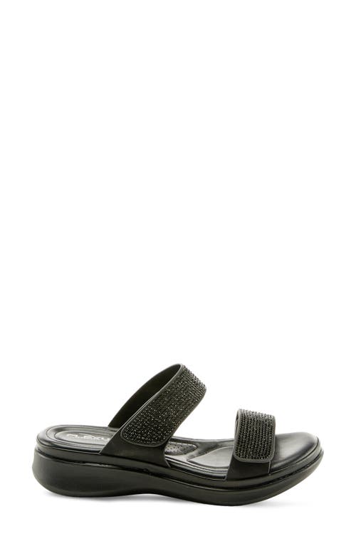 Flexus By Spring Step Bling Slide Sandal In Black