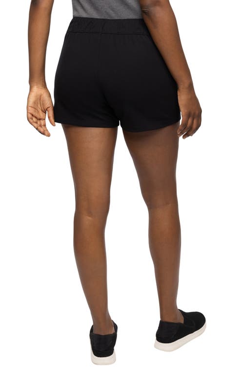 Shop Travismathew Friday Ponte Shorts In Black