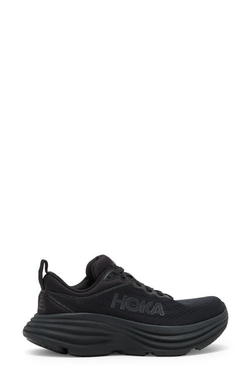 Shop Hoka Bondi 8 Running Shoe In Black/black