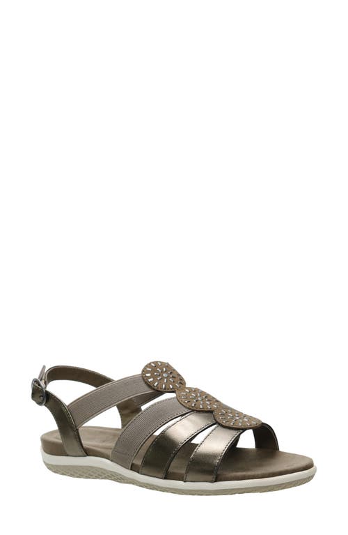 Quilt Slingback Sandal in Pewter Nappa
