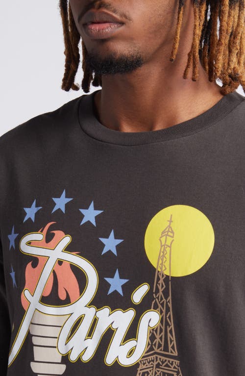 Shop The Forecast Agency Paris Tower 2024 Graphic T-shirt In Washed Black