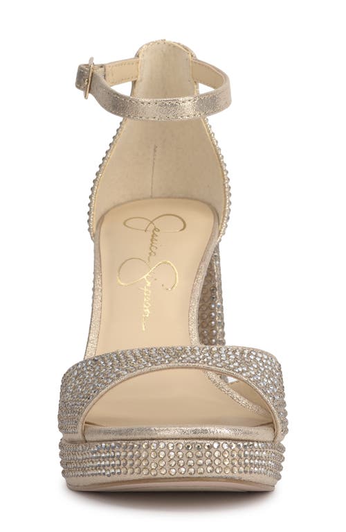 Shop Jessica Simpson Kaliah Ankle Strap Platform Sandal In Champagne