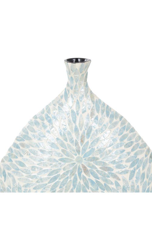Vivian Lune Home Mother Of Pearl Vase In Light Blue