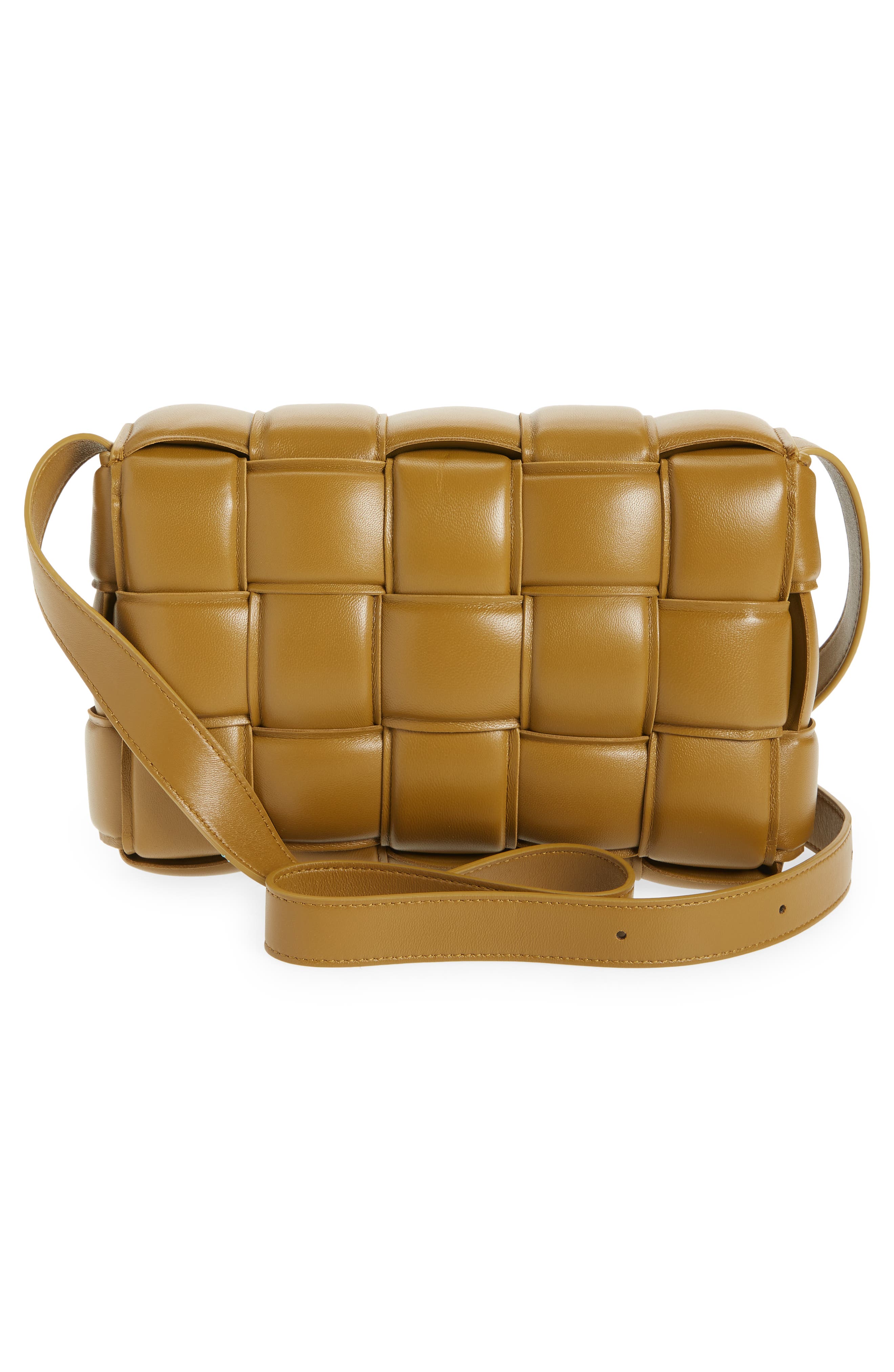Bottega Veneta Padded Cassette Bag in Acorn Gold | Smart Closet