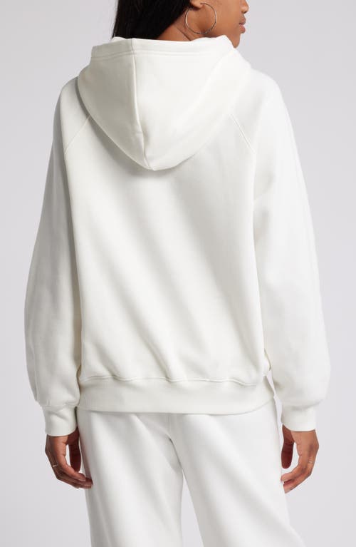 Shop Bp. Fleece Detail Oversize Raglan Hoodie In Ivory Flan