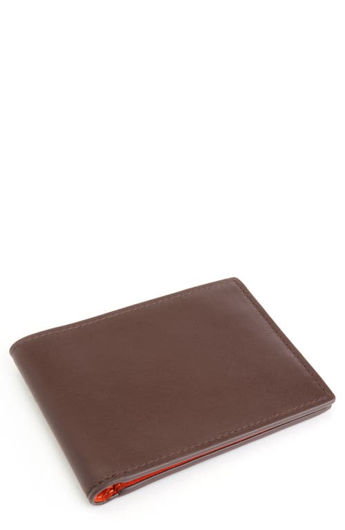 Shop Royce New York Rfid Leather Bifold Wallet In Brown/burnt Orange