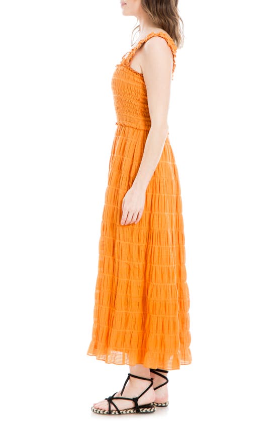 Max Studio London Sleeveless Maxi Sundress In Tangerin-tangerine