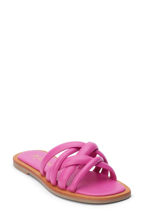 Matisse Strappy Flat Slide Sandal In Magenta