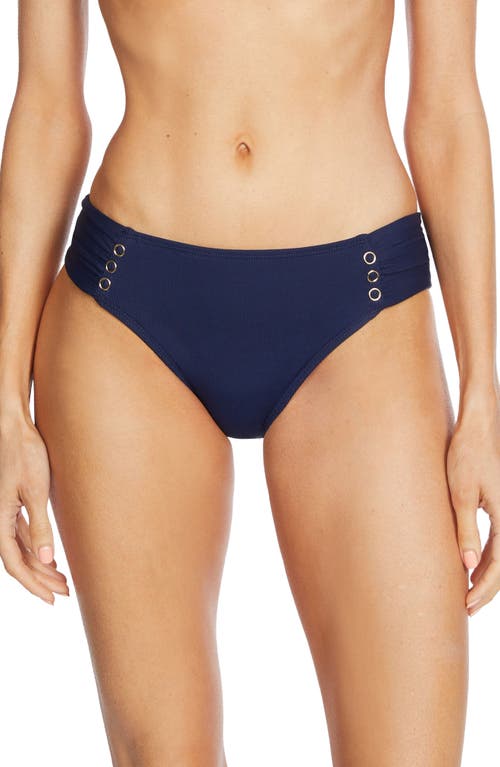 Robin Piccone Amy Side Tab Bikini Bottoms in Navy | Smart Closet