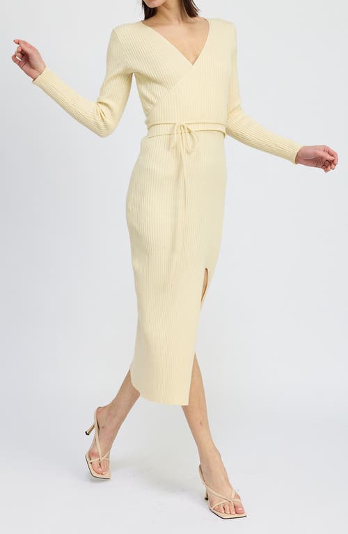 EN SAISON EN SAISON MERRIL LONG SLEEVE RIBBED SWEATER DRESS 