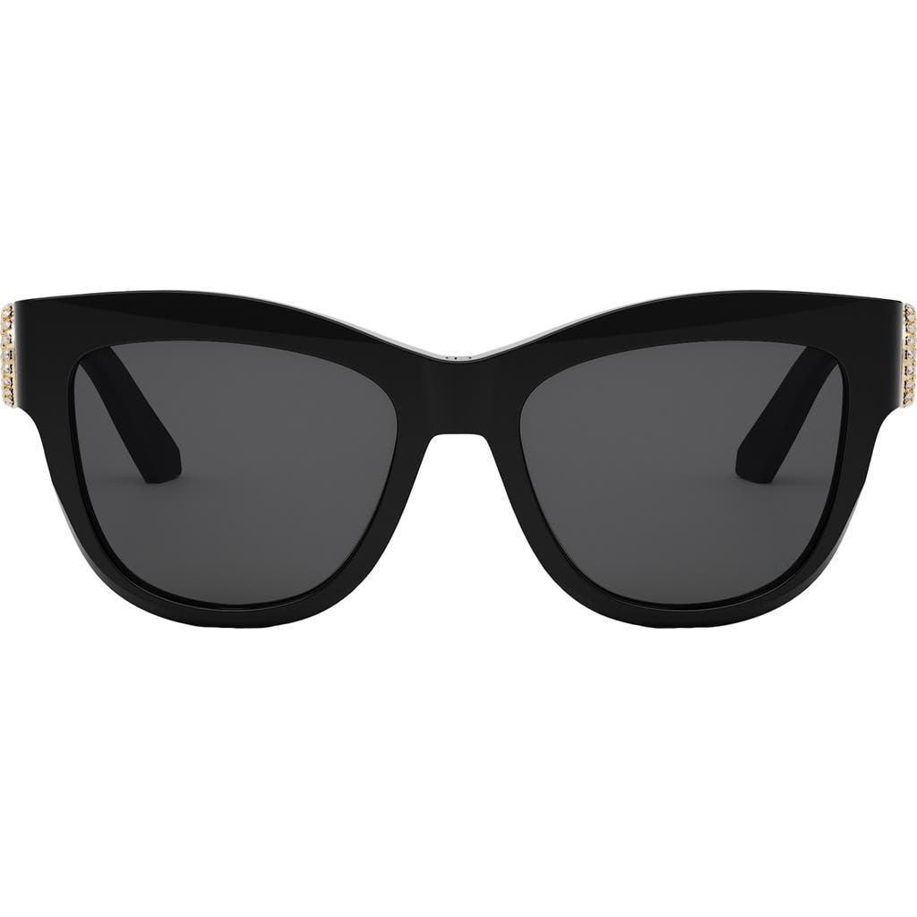 Shop Dior 30montaigne B41 54mm Butterfly Sunglasses In Shiny Black/smoke