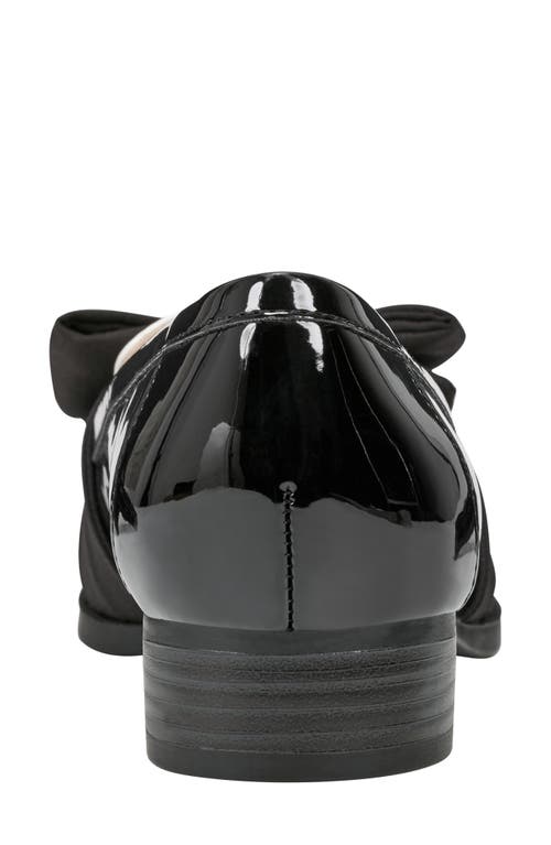 Bandolino Women's Lindio Bow Slip-on Tailored Loafers In Black White