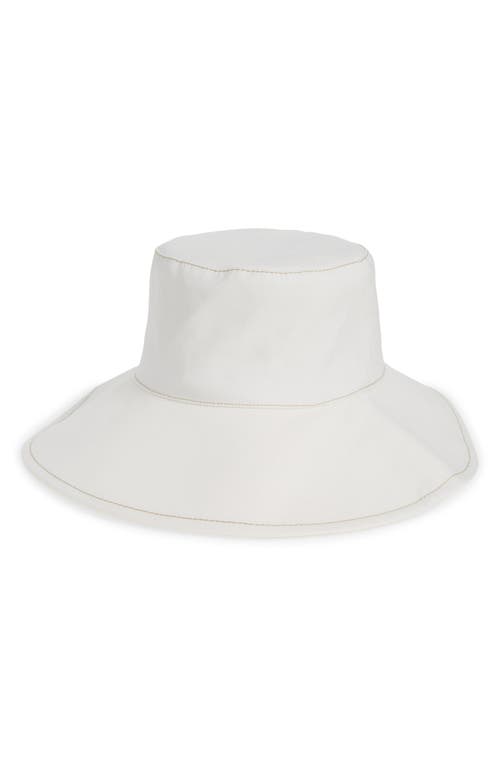 Denim Bucket Hat in White