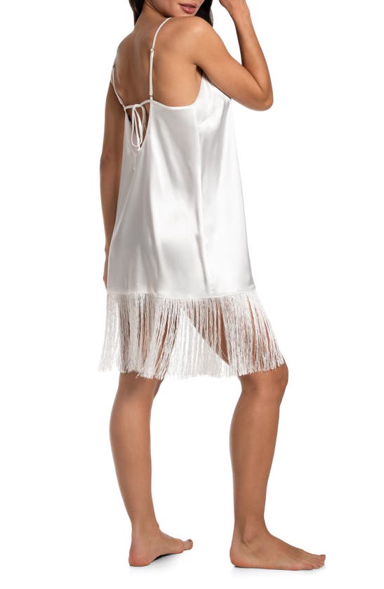 Shop In Bloom By Jonquil Juliet Fringe Trim Satin Chemise In Ivory
