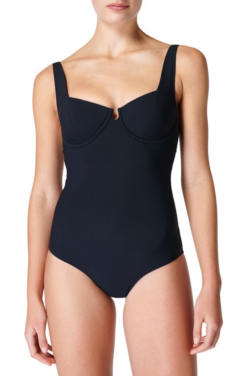 Sweaty Betty Laguna Underwire One-Piece Swimsuit in Black