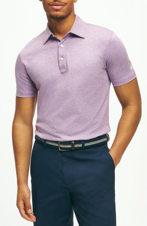Shop Brooks Brothers Heather Supima® Cotton Golf Polo In Purple Heather