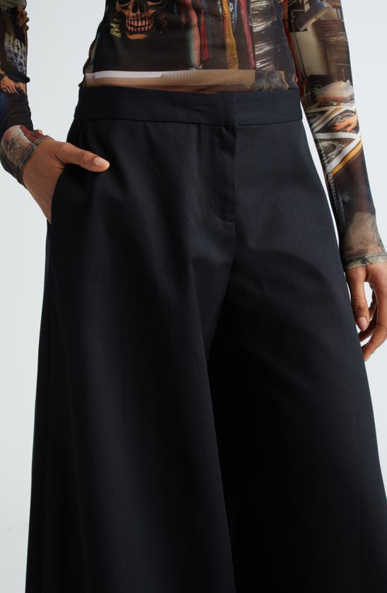 Shop Puppets And Puppets Rave Wide Leg Chino Trousers In Black