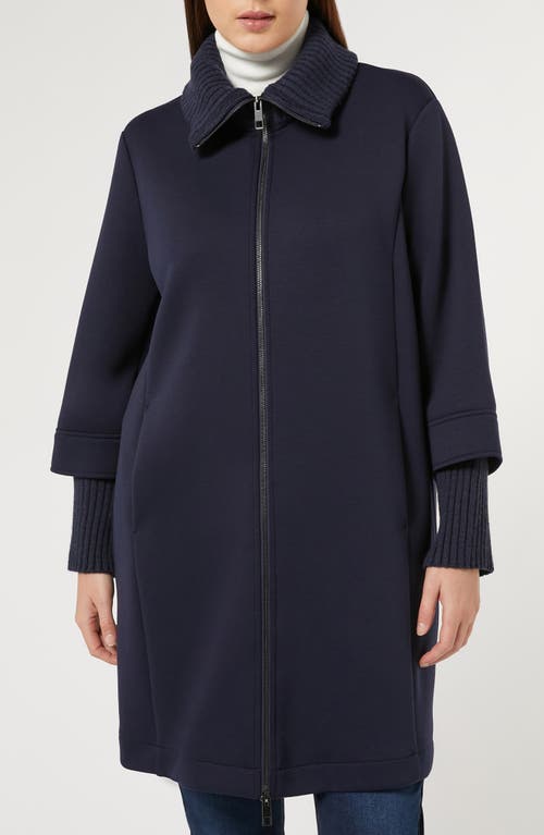 Shop Marina Rinaldi Melfi Double Jersey Jacket In Midnight Blue