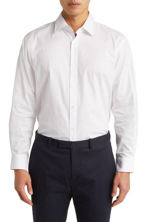 Men Formal Slim Fit Dress Shirt Work Wedding Casual Business Button Down  Shirts