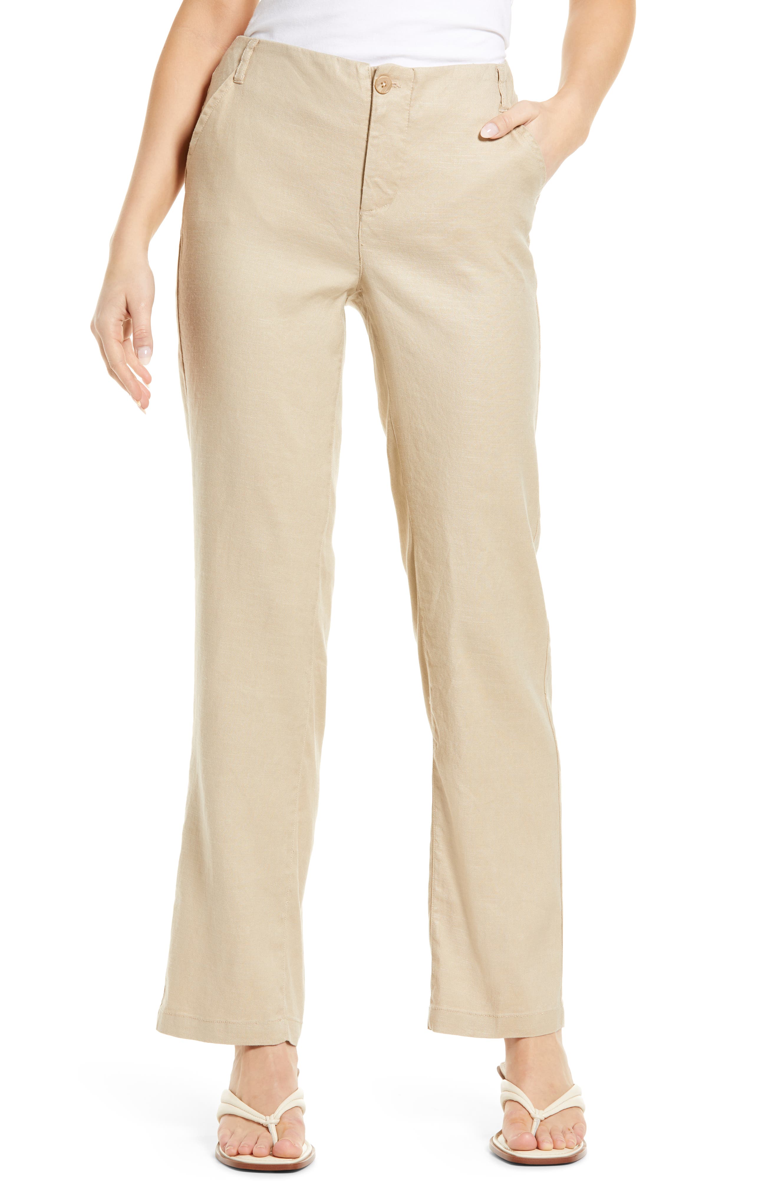 beige khaki pants women's