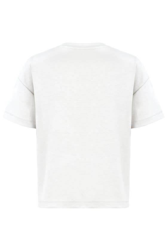 Shop Nocturne Logo Designed Basic T-shirt In Ivory