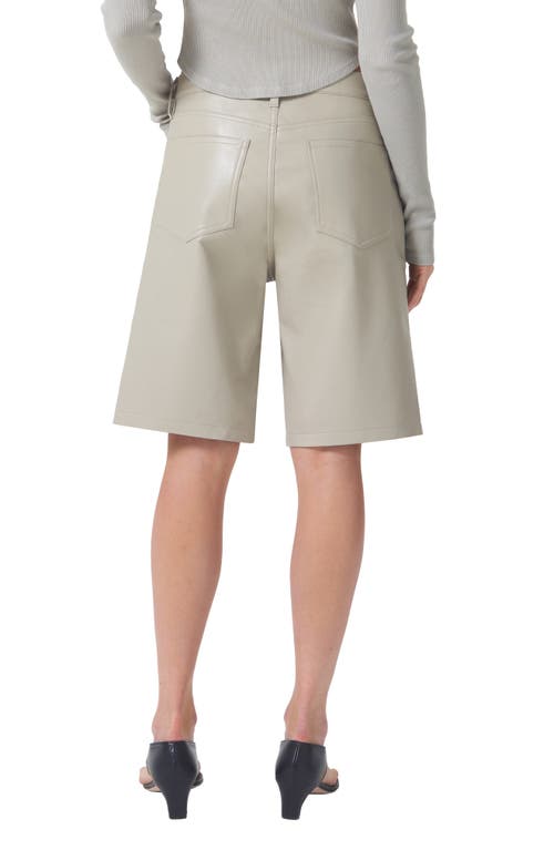 Agolde Low Rise Recycled Leather Shorts In Toast