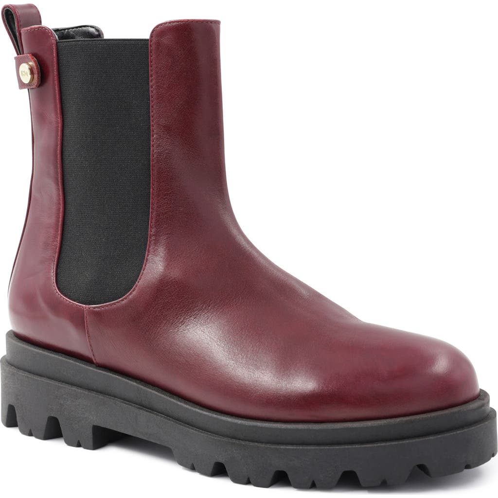 Bruno Magli Alma Lug Chelsea Boot In Bordo