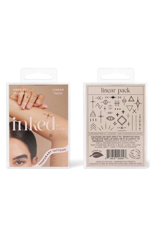 INKED by Dani Linear Temporary Tattoos in Black at Nordstrom