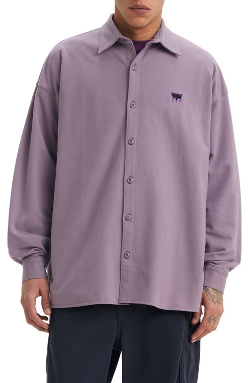 Levi's Skate Stretch Cotton Button-up Shirt In Purple Sage