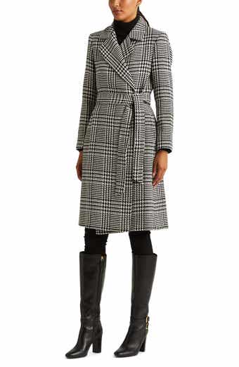 Glen plaid 2025 trench coat