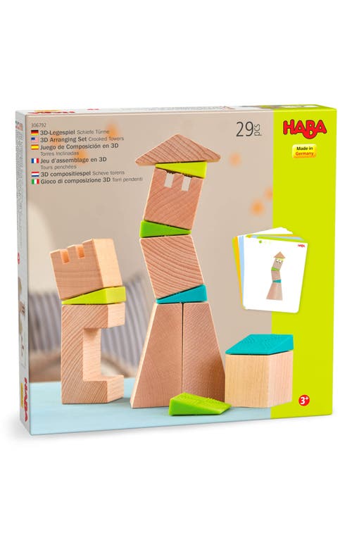 HABA Crooked Towers Arranging Blocks in Green Multi at Nordstrom
