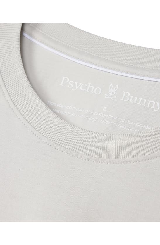 Shop Psycho Bunny Houston Cotton T-shirt In Pearl
